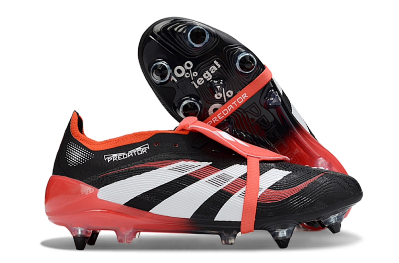adidas Predator Elite Fold-over Tongue FG - Core Black/Footwear White/Vivid Red