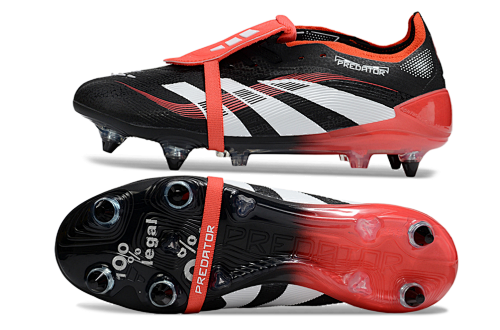 adidas Predator Elite Fold-over Tongue FG - Core Black/Footwear White/Vivid Red