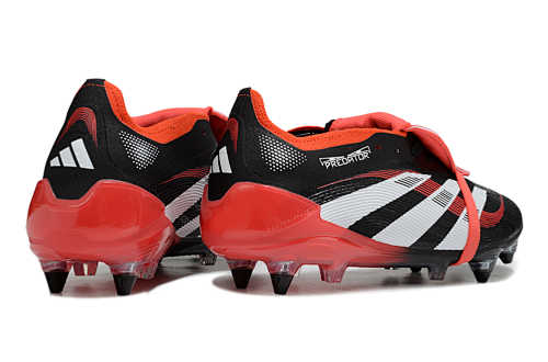 adidas Predator Elite Fold-over Tongue FG - Core Black/Footwear White/Vivid Red