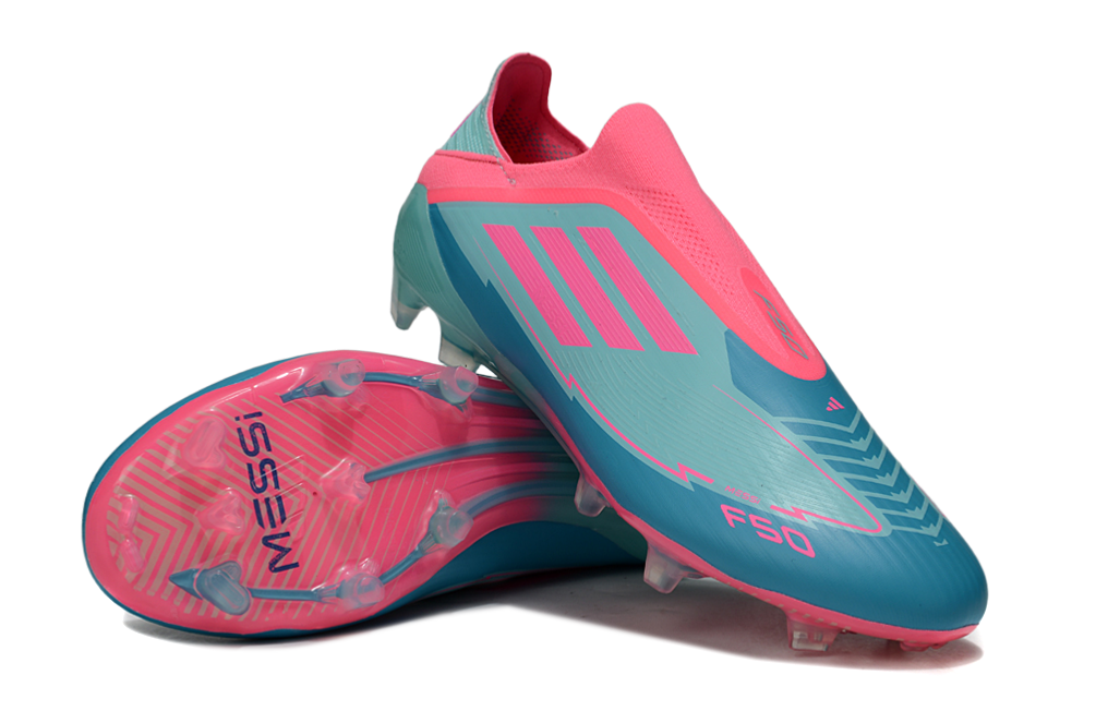 Adidas F50 Laceless Messi Elite FG La Vida Tropical - Flash Aqua/Lucid Pink/Lucid Cyan