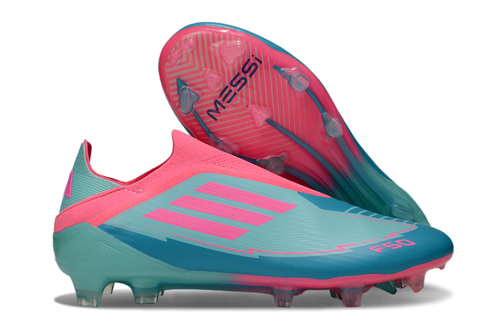 Adidas F50 Laceless Messi Elite FG La Vida Tropical - Flash Aqua/Lucid Pink/Lucid Cyan