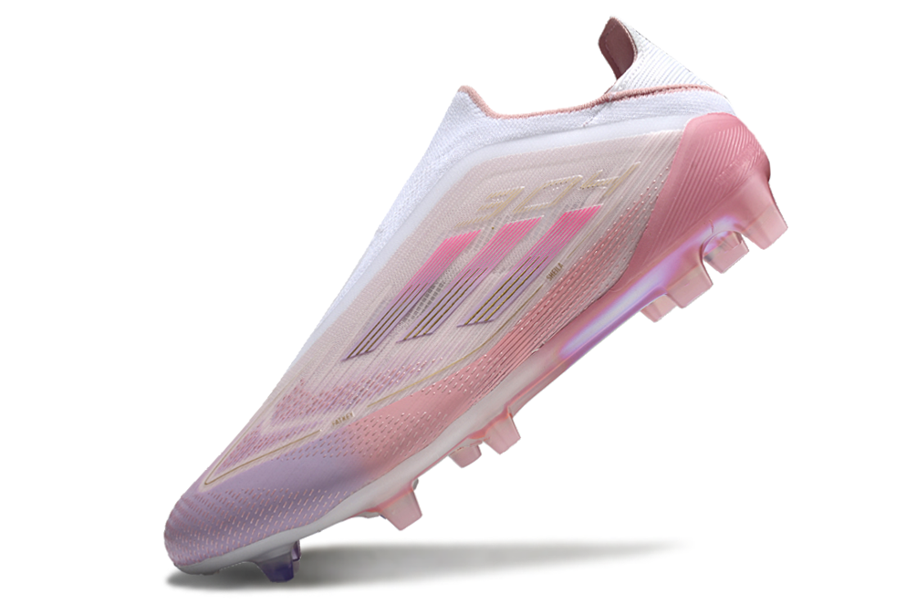 adidas F50 Elite Laceless FG Lamine Yamal 304 - Clear Pink/Purple Glow/Lite Pink LIMITED EDITION