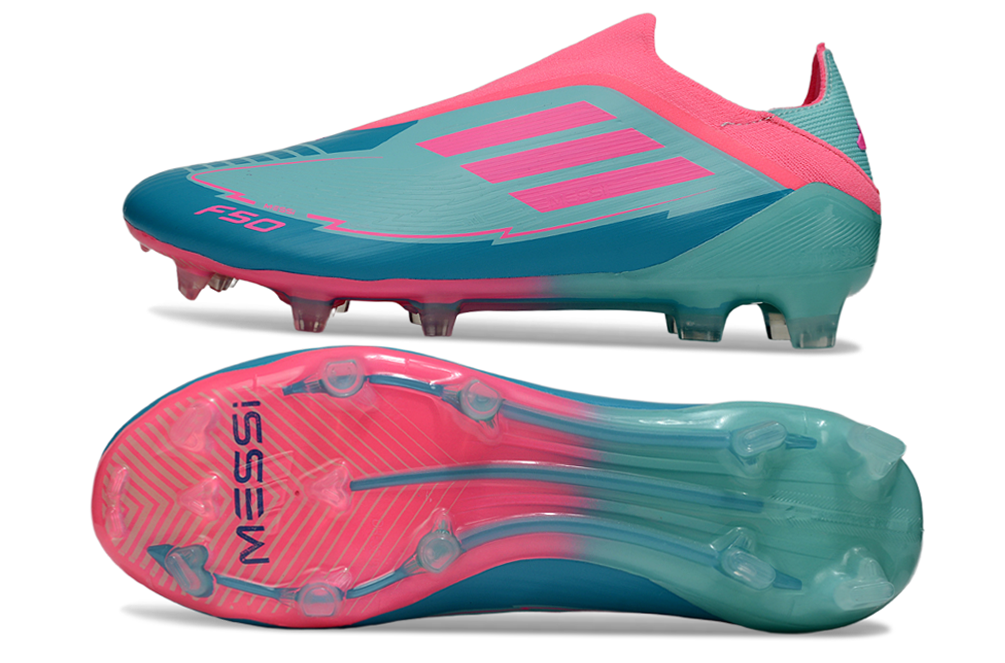 Adidas F50 Laceless Messi Elite FG La Vida Tropical - Flash Aqua/Lucid Pink/Lucid Cyan