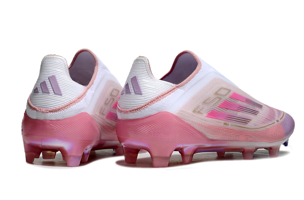 adidas F50 Elite Laceless FG Lamine Yamal 304 - Clear Pink/Purple Glow/Lite Pink LIMITED EDITION